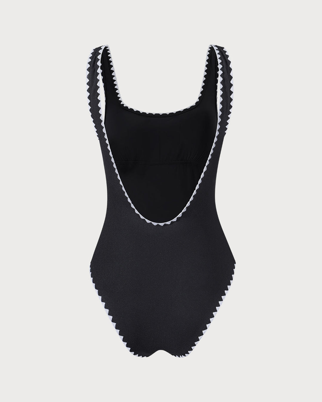 Clara & Sophia | Ribbed One Piece Swimwear for Women in Black