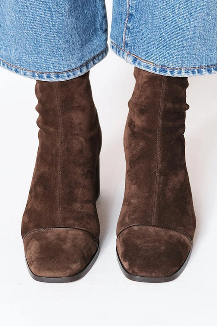 MID-HEEL ANKLE BOOT WITH PRINT