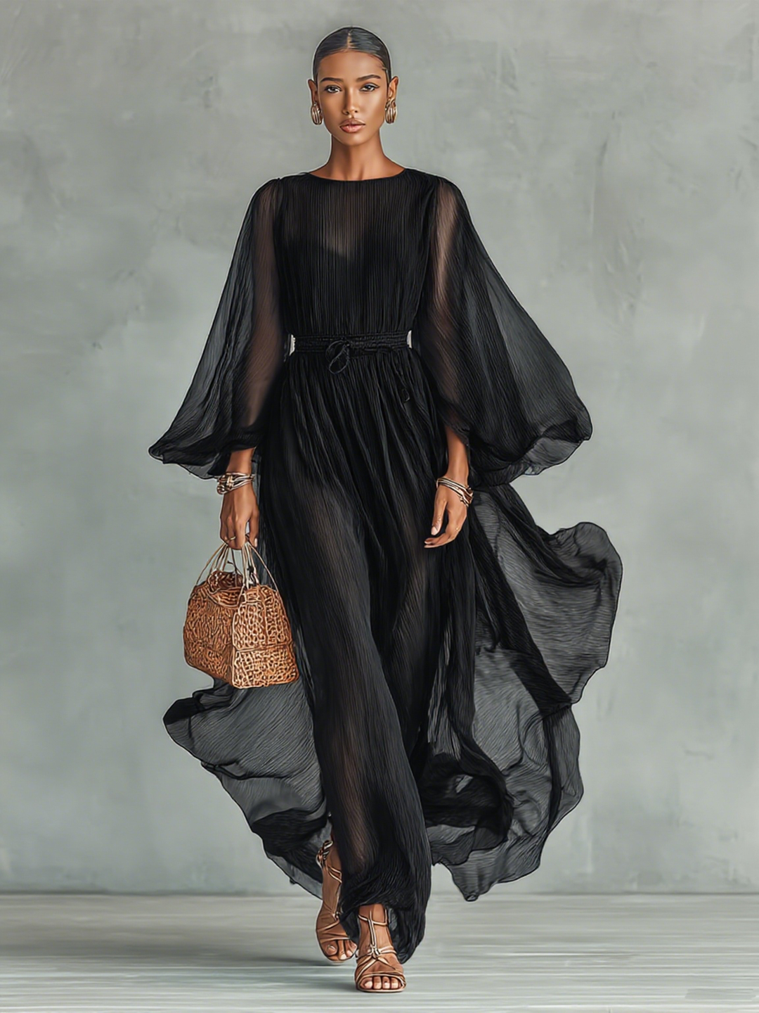 Seraphina Elegant Chiffon Maxi Dress