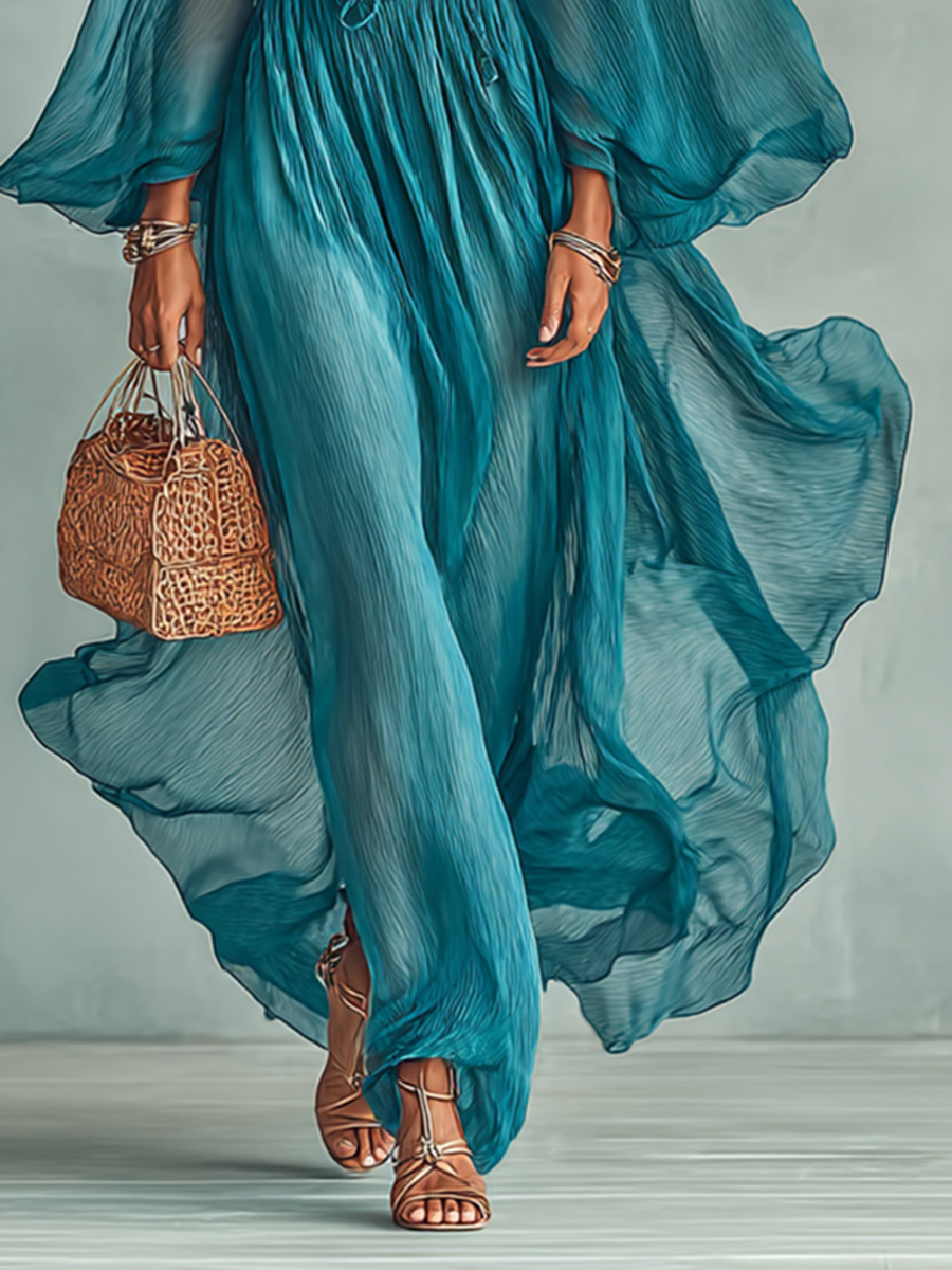 Seraphina Elegant Chiffon Maxi Dress