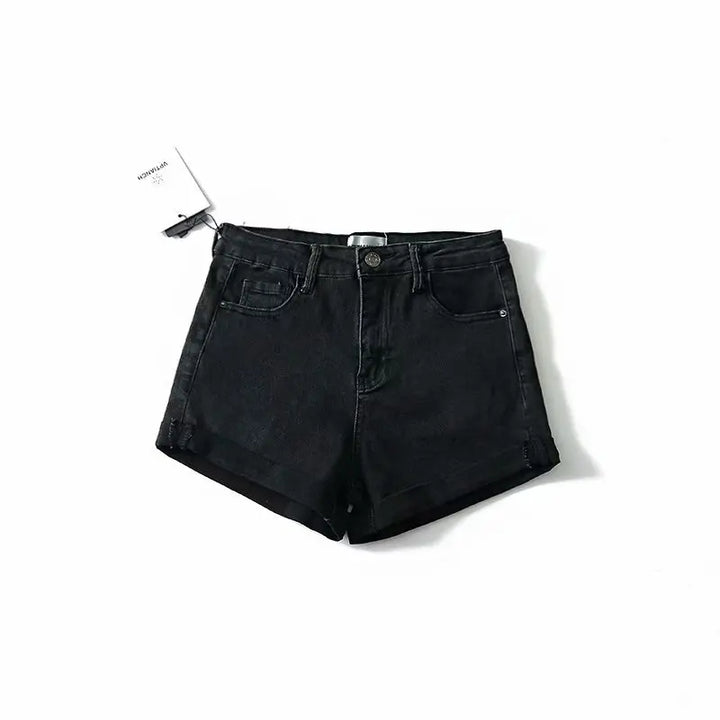 Clara & Sophia | Blue Washed Cutoff Hem Denim Shorts
