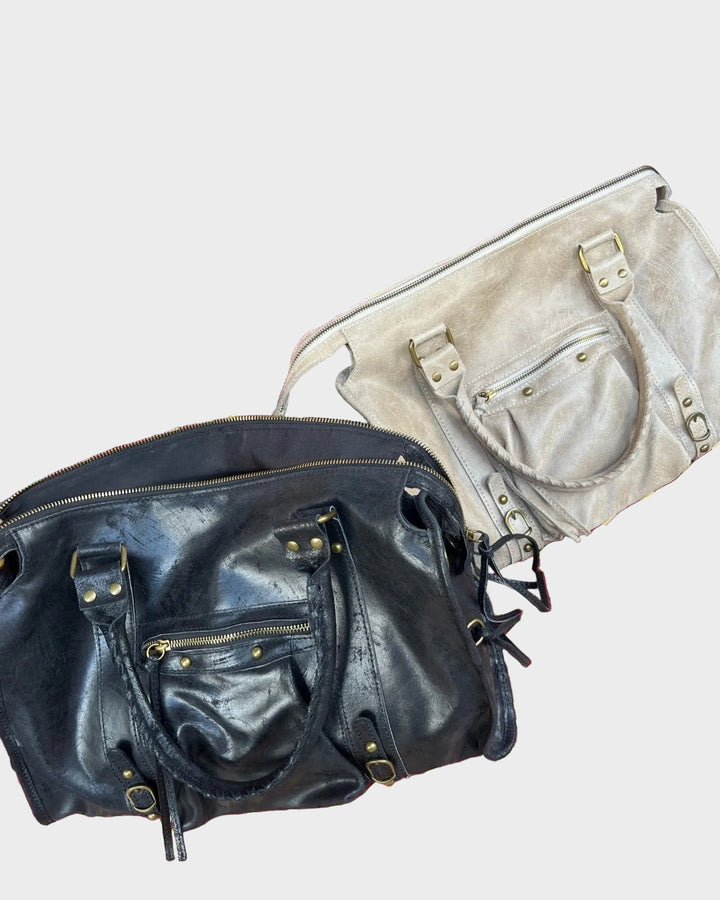 Structured Black Tote with Inner Phone Pocket