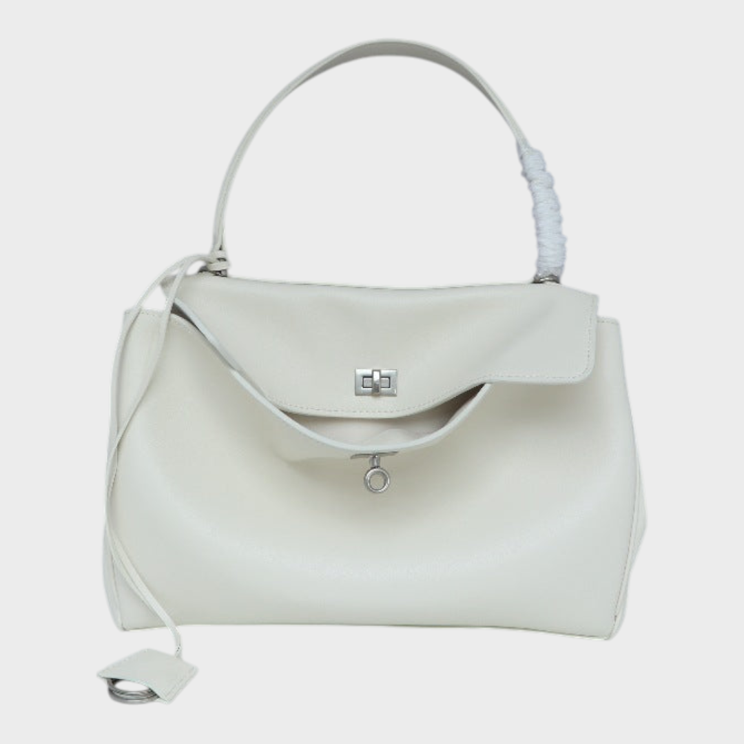 Two-Way Carry Leather Bag in Suede and Smooth Finishes