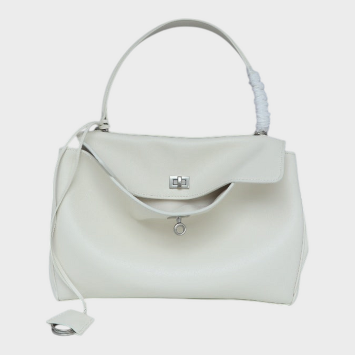 Two-Way Carry Leather Bag in Suede and Smooth Finishes