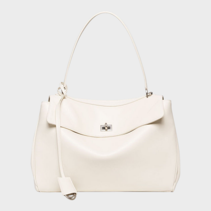 Two-Way Carry Leather Bag in Suede and Smooth Finishes