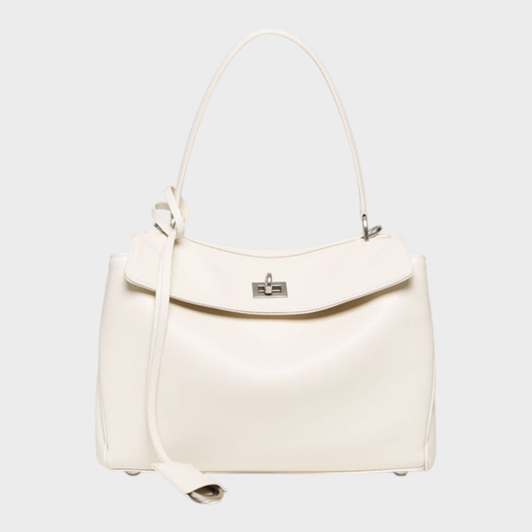Two-Way Carry Leather Bag in Suede and Smooth Finishes