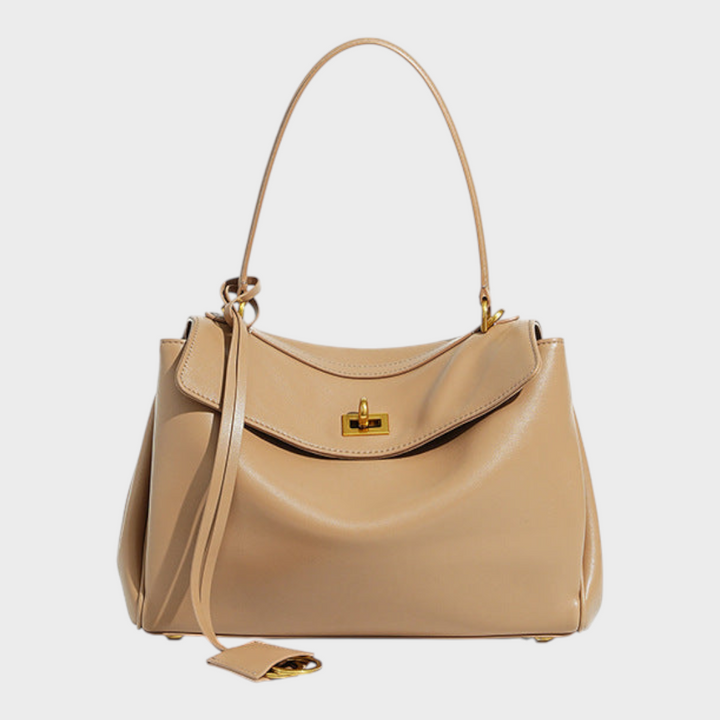 Two-Way Carry Leather Bag in Suede and Smooth Finishes