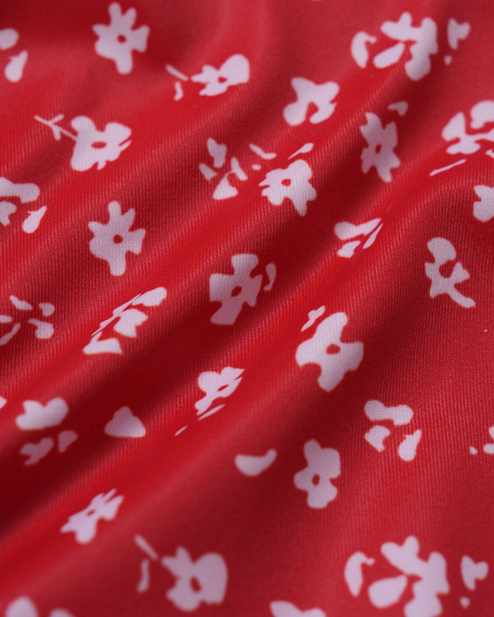 Clara & Sophia | Floral Triangle Bikini Set for Women in Red