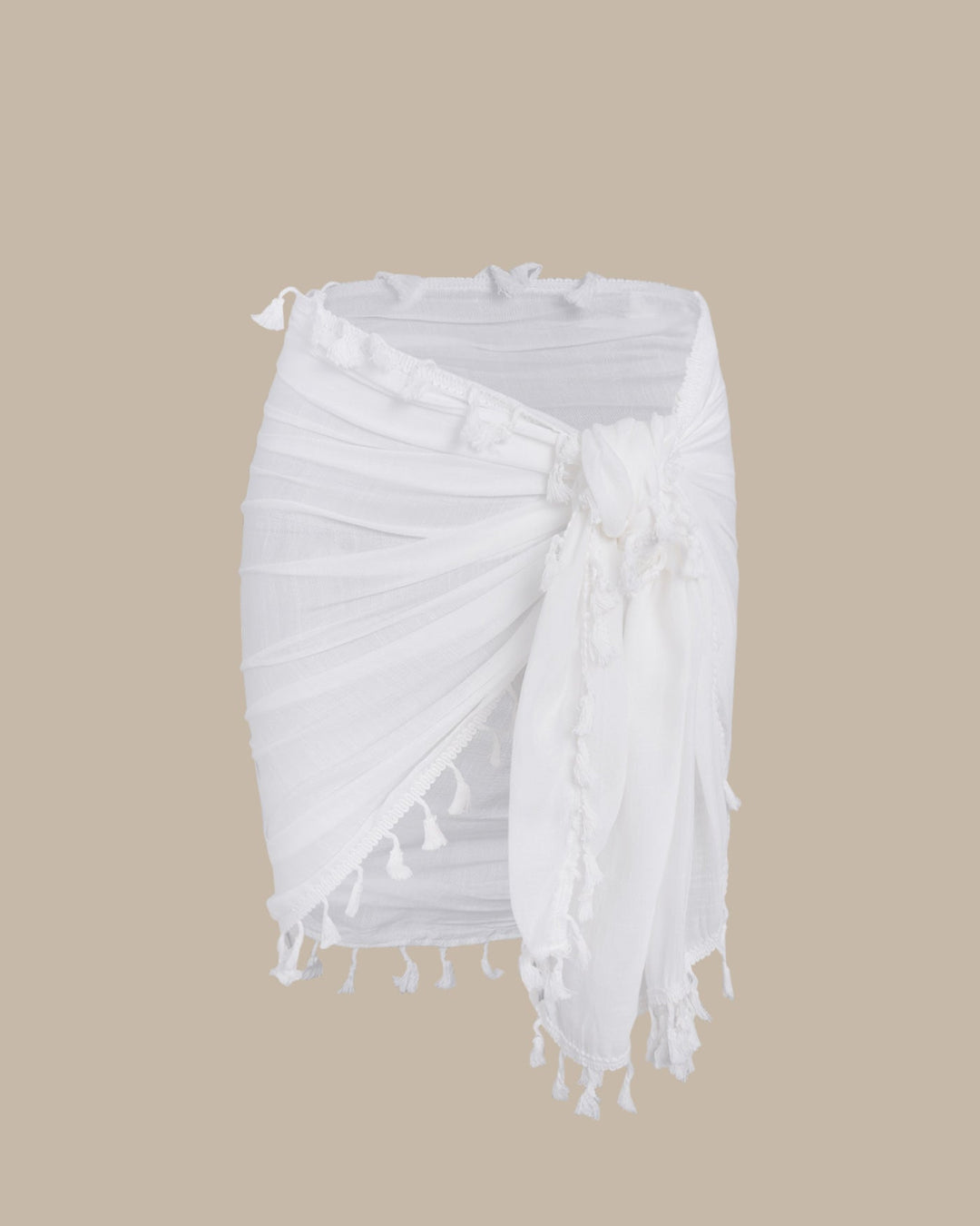 Clara & Sophia | White Fringe Swim Cover-up