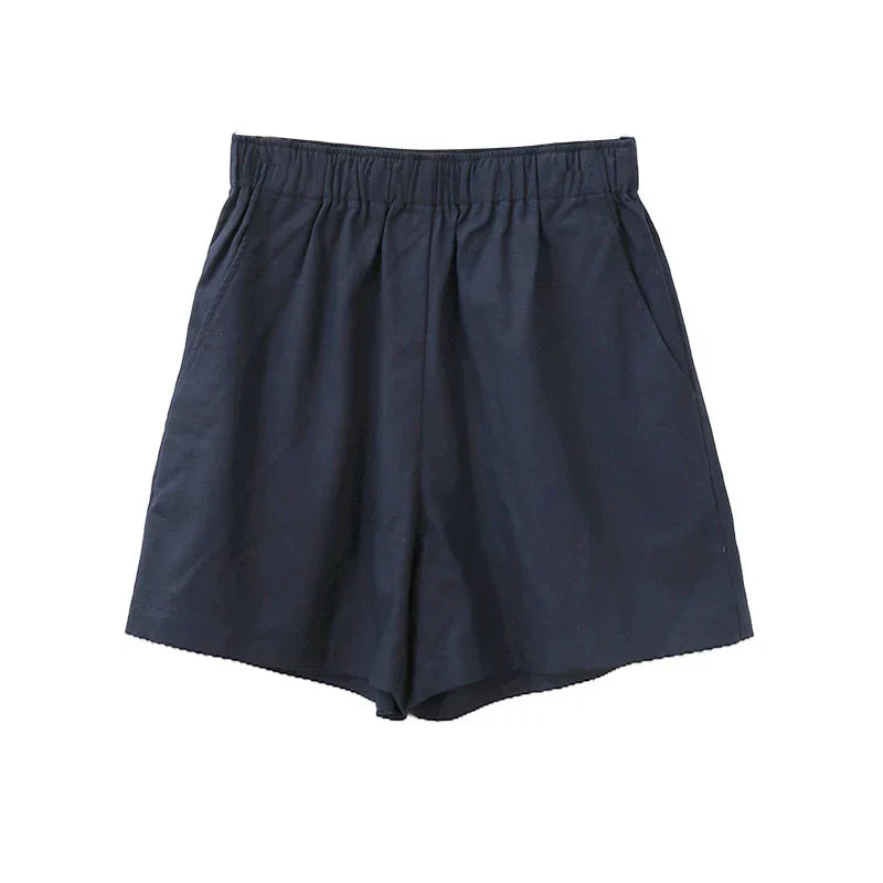 Clara & Sophia | Relaxed Fit Drawstring Linen Shorts