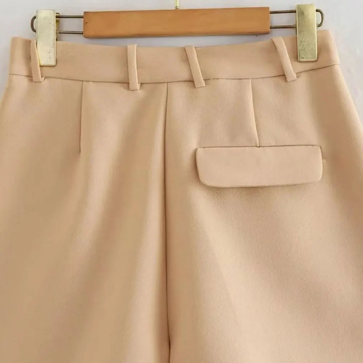 Clara & Sophia | Sand Relaxed Fit Drawstring Cotton-Blend Shorts