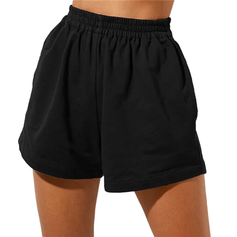 Clara & Sophia | Cloud White High-Waist Relaxed Cotton Shorts