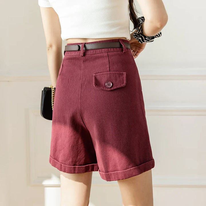 Clara & Sophia | Khaki Relaxed-Fit Drawstring Cotton Shorts