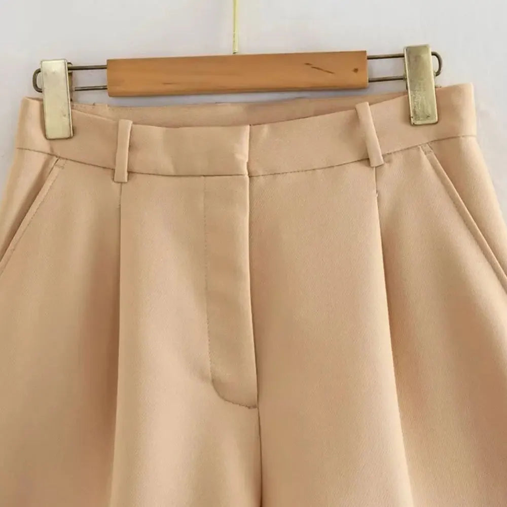 Clara & Sophia | Sand Relaxed Fit Drawstring Cotton-Blend Shorts
