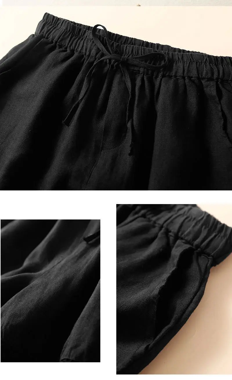Clara & Sophia | Embroidered Linen Shorts
