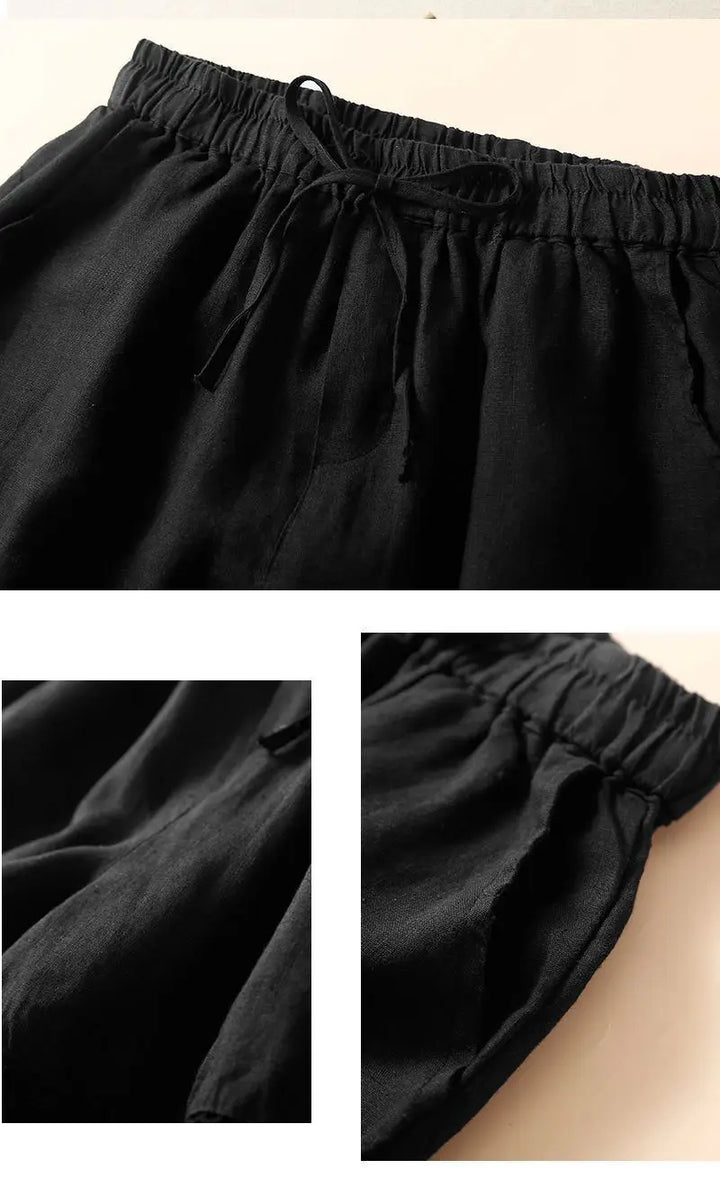 Clara & Sophia | Embroidered Linen Shorts