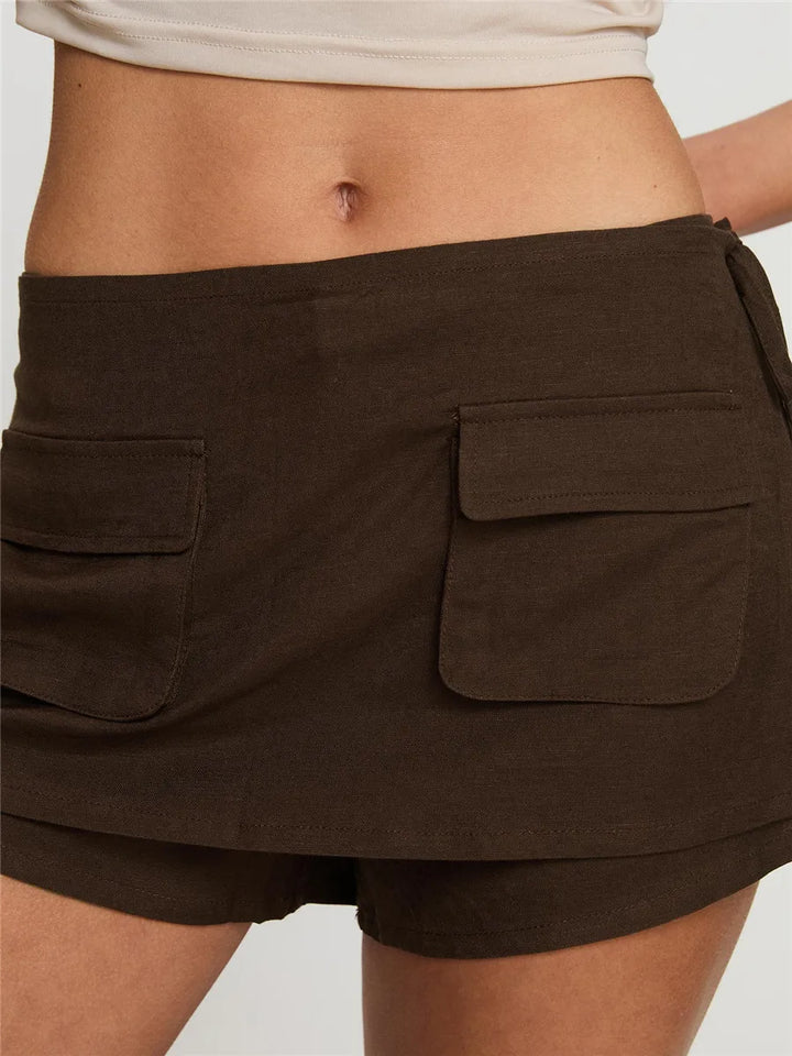 Clara & Sophia | Pocketed Mini A-Line Skirt