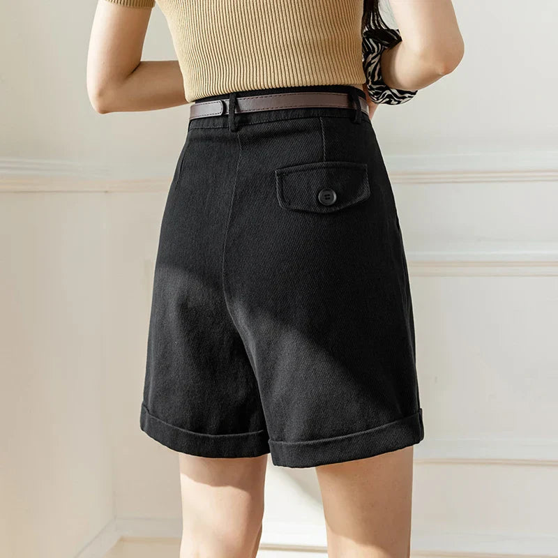 Clara & Sophia | Khaki Relaxed-Fit Drawstring Cotton Shorts