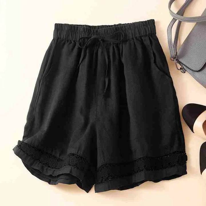 Clara & Sophia | Embroidered Linen Shorts