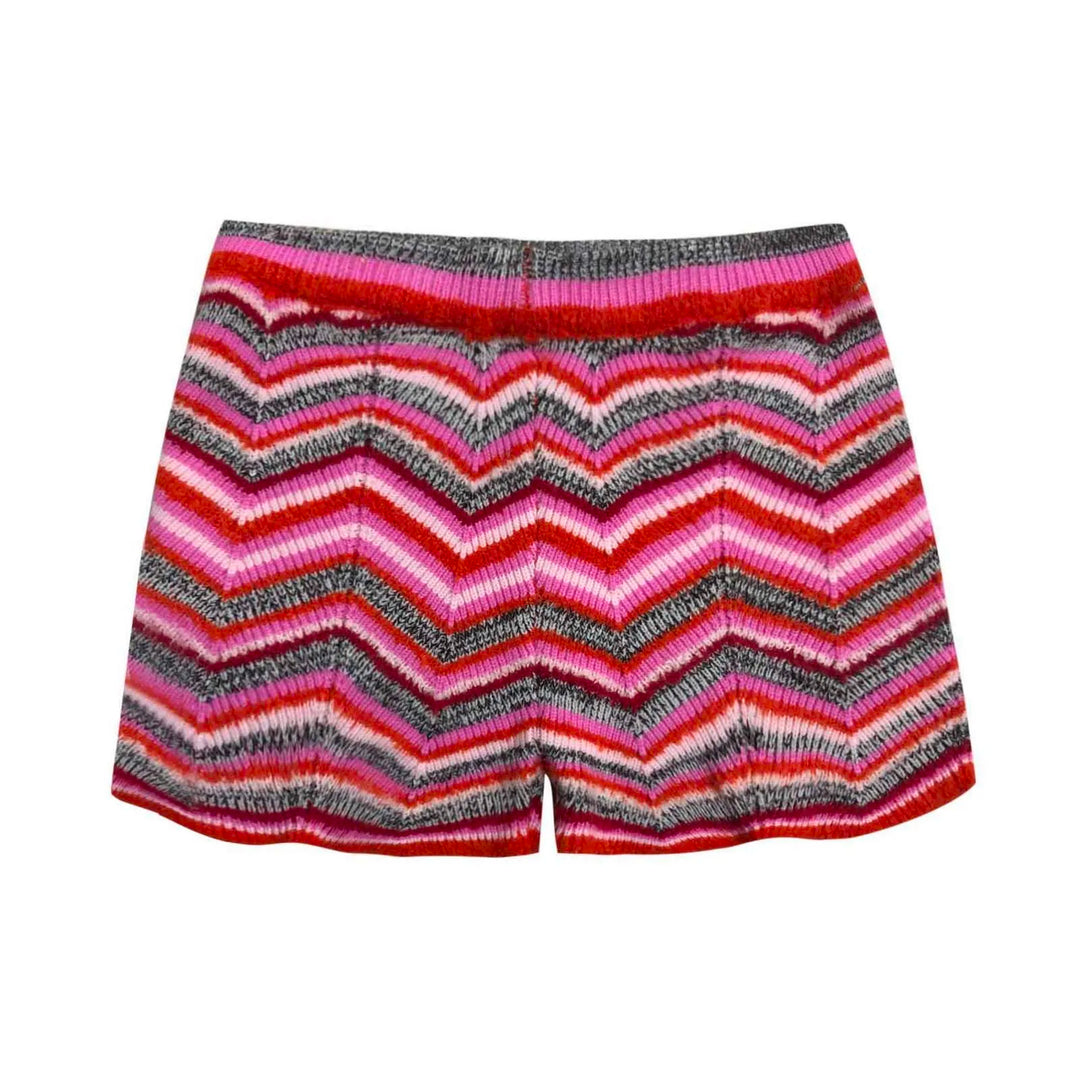 Clara & Sophia | Striped Knit Cotton Shorts