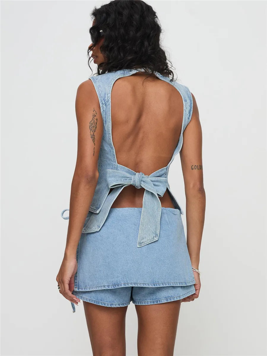 Clara & Sophia | Pocketed Mini A-Line Skirt