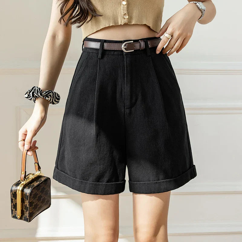Clara & Sophia | Khaki Relaxed-Fit Drawstring Cotton Shorts