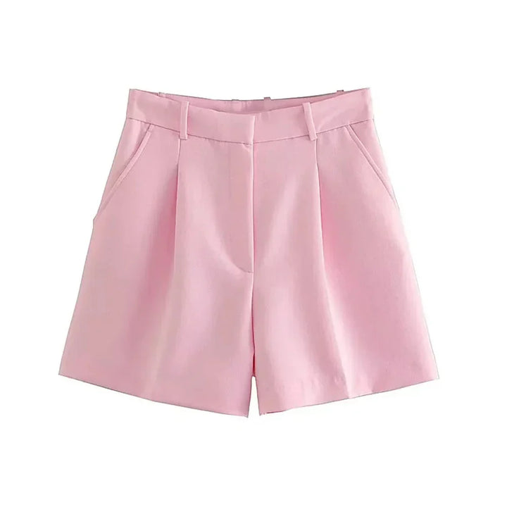Clara & Sophia | Sand Relaxed Fit Drawstring Cotton-Blend Shorts