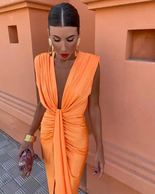 VALERIE – ELEGANT RUCHED EVENING DRESS