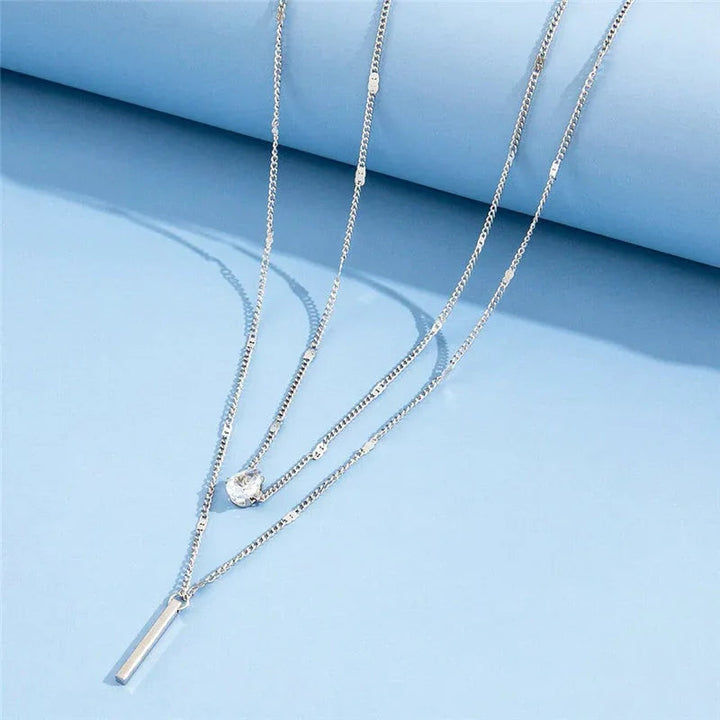 Vintage Necklace Set with Gold Pendant