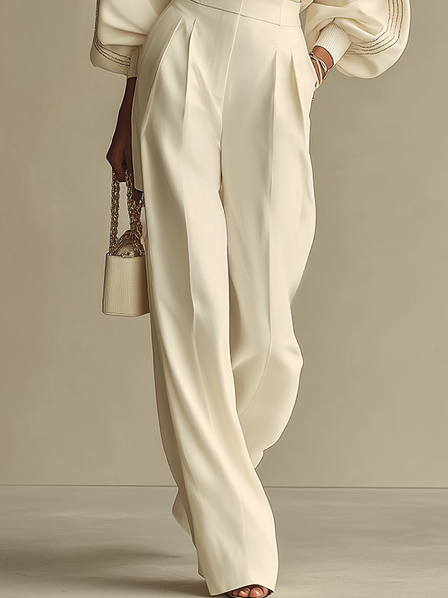 Mera - Soft-Touch Wide-Leg Trouser Set