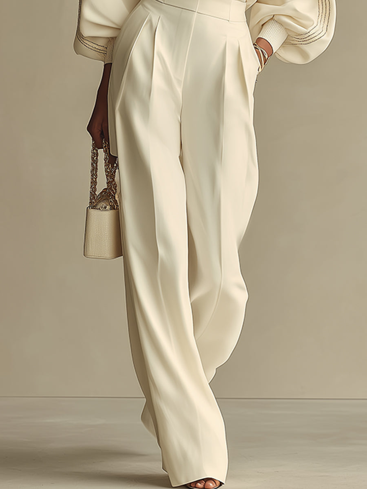 Mera - Soft-Touch Wide-Leg Trouser Set