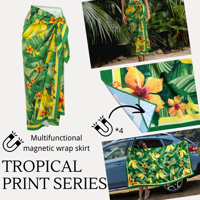 3D leaf-patterned Print Swimsuit Set(s)
