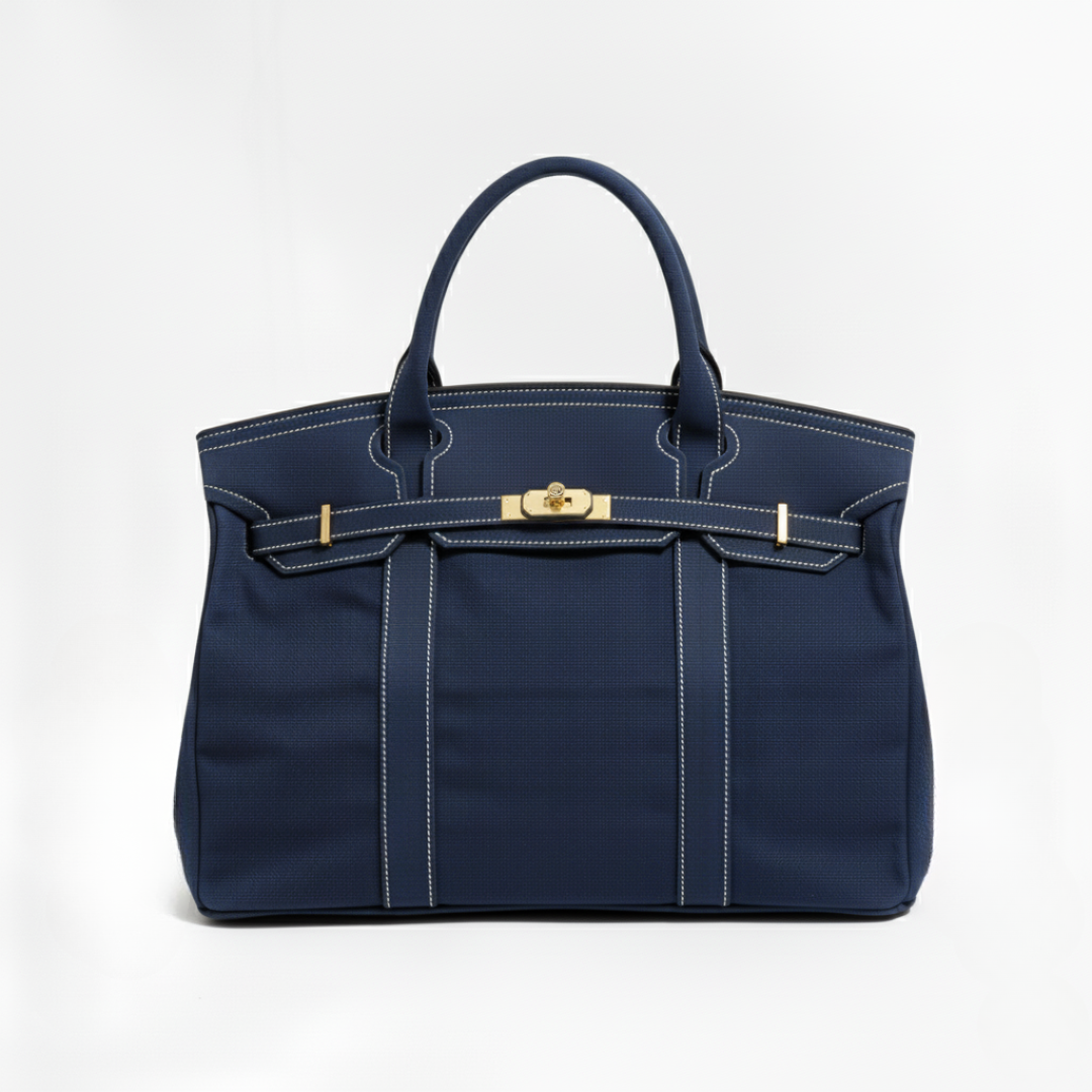 Heavyweight Canvas Shopper Bag with Raw-Cut Edges