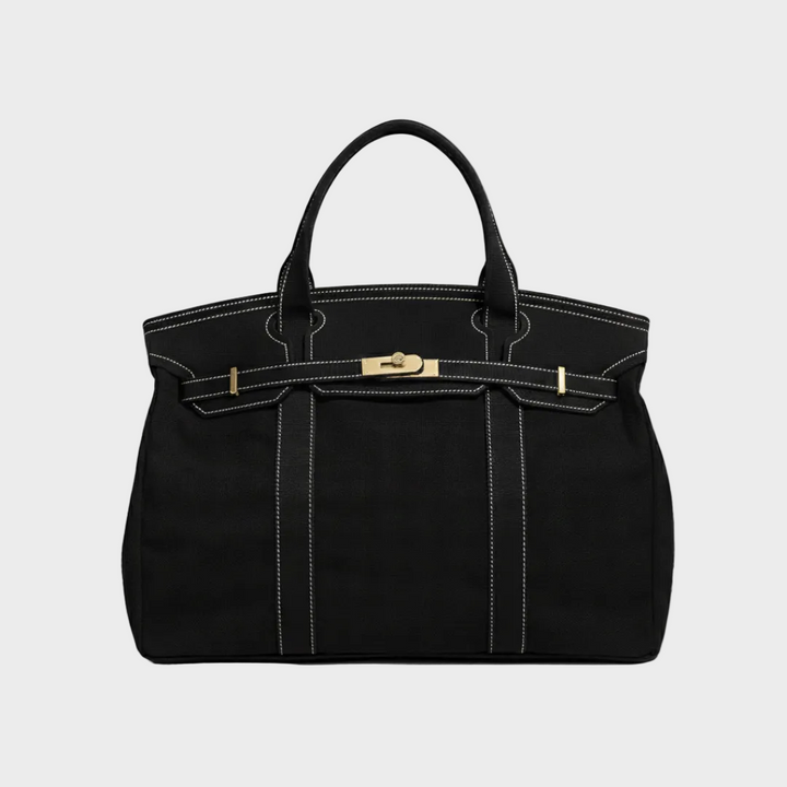 Heavyweight Canvas Shopper Bag with Raw-Cut Edges