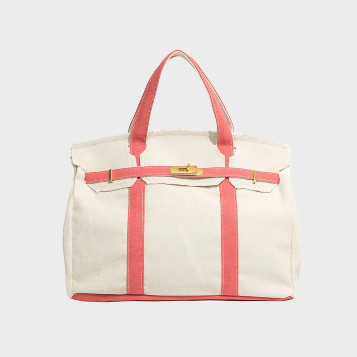 Heavyweight Canvas Shopper Bag with Raw-Cut Edges