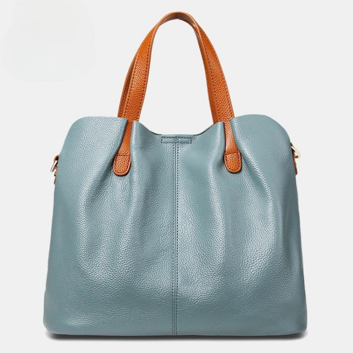 Alana | Genuine Leather Handbags Head Layer Cowhide Litchi Grain Women Handbag