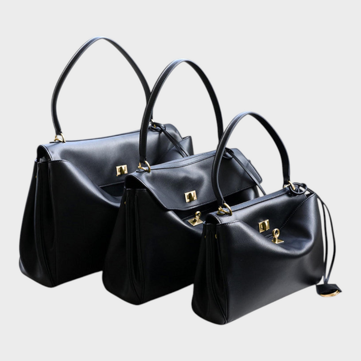 Two-Way Carry Leather Bag in Suede and Smooth Finishes