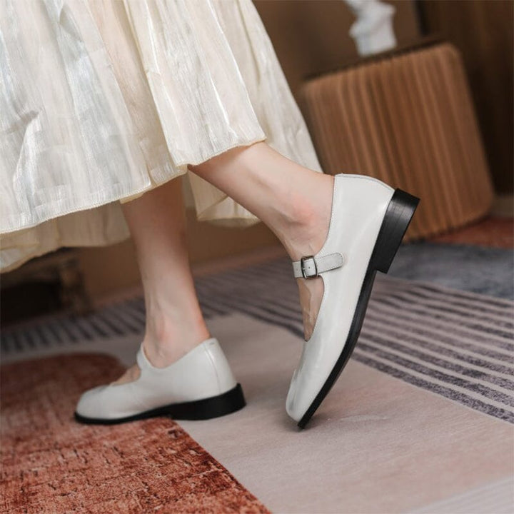 Martha Leather Mary Janes