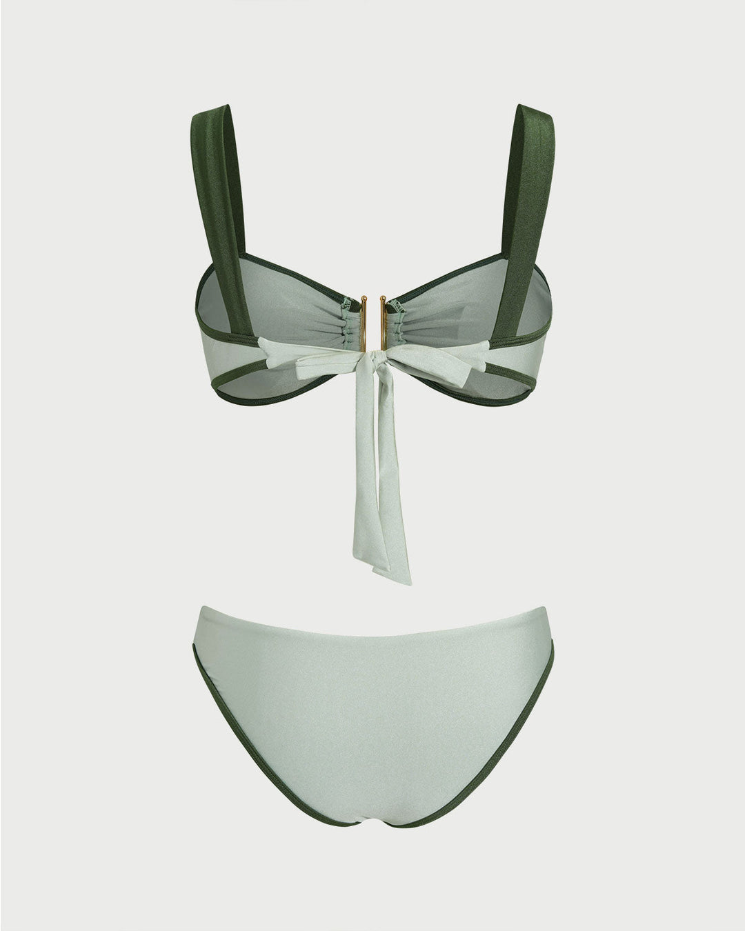 Clara & Sophia | Green Bandeau Bikini Set