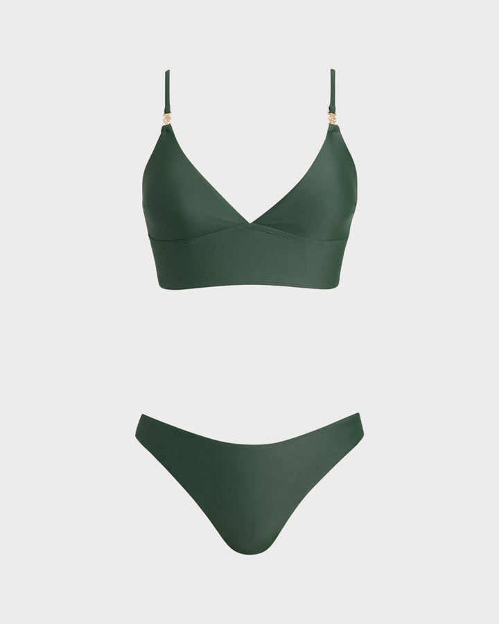Clara & Sophia | Green Cross Tankini Set