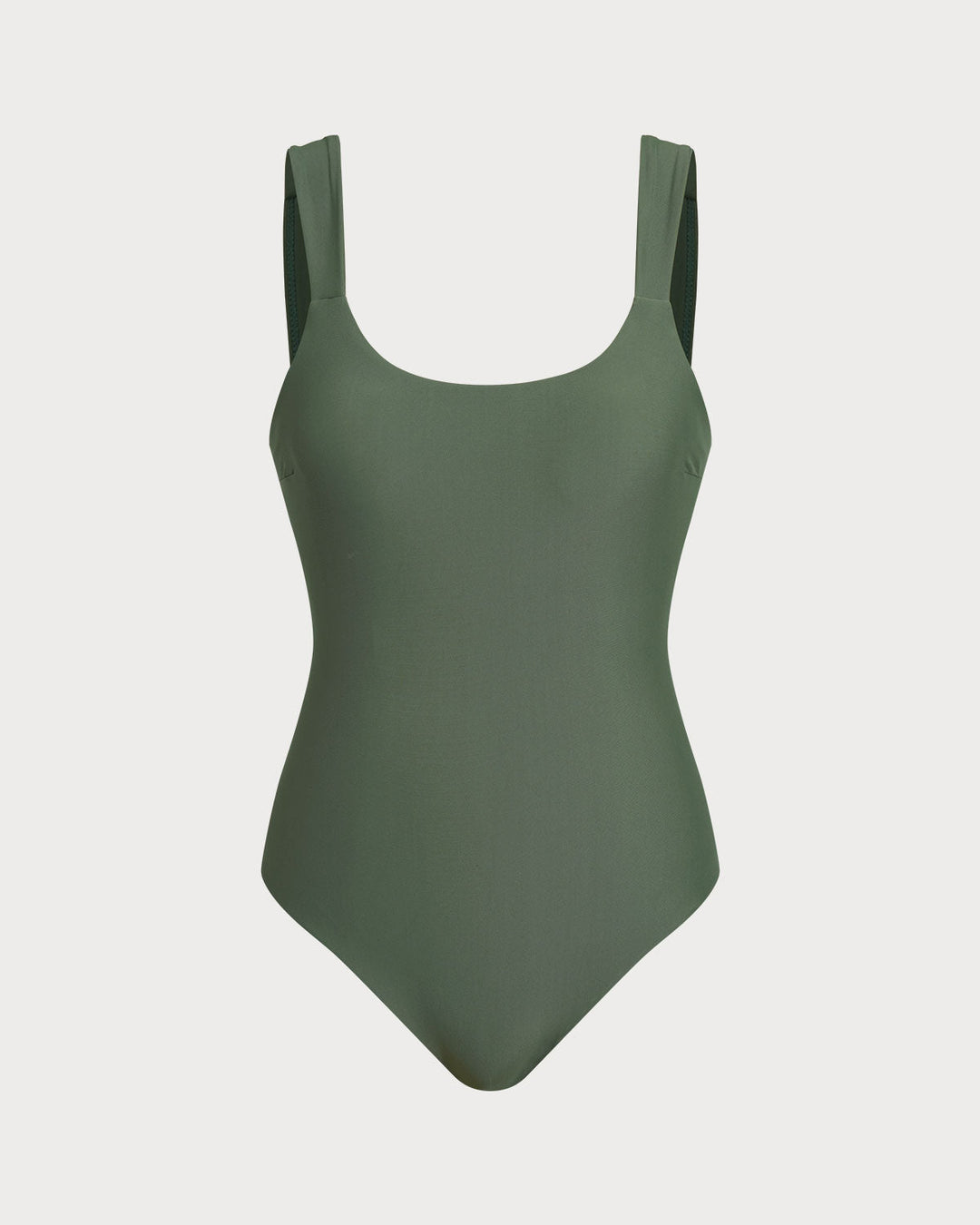 Clara & Sophia | Green U Neck Tummy Control One Piece Swimwear