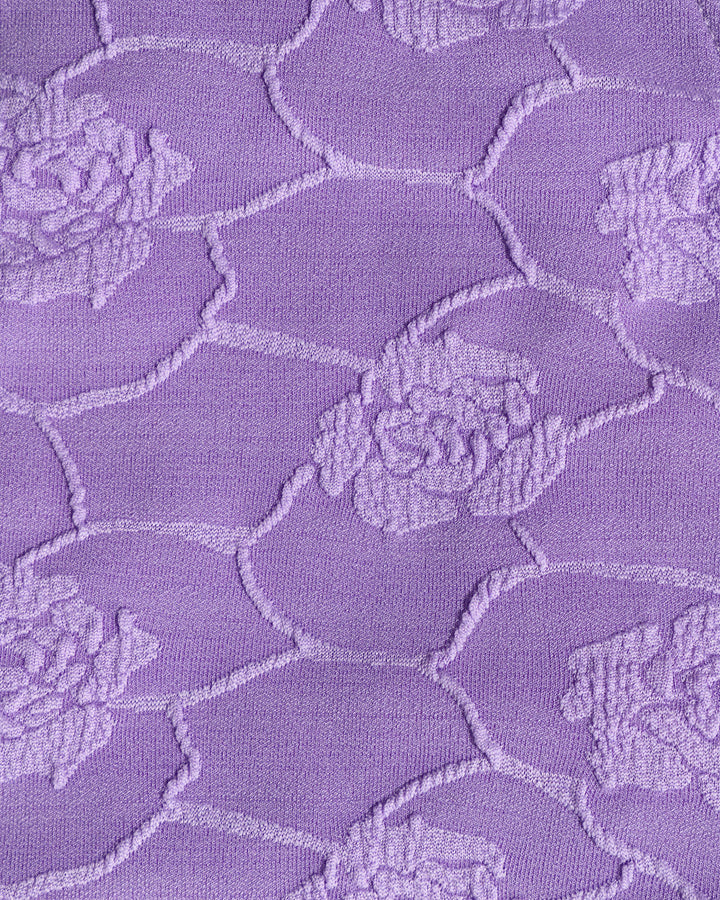 Clara & Sophia | Floral Textured Bandeau Bikini Set for Women in Purple