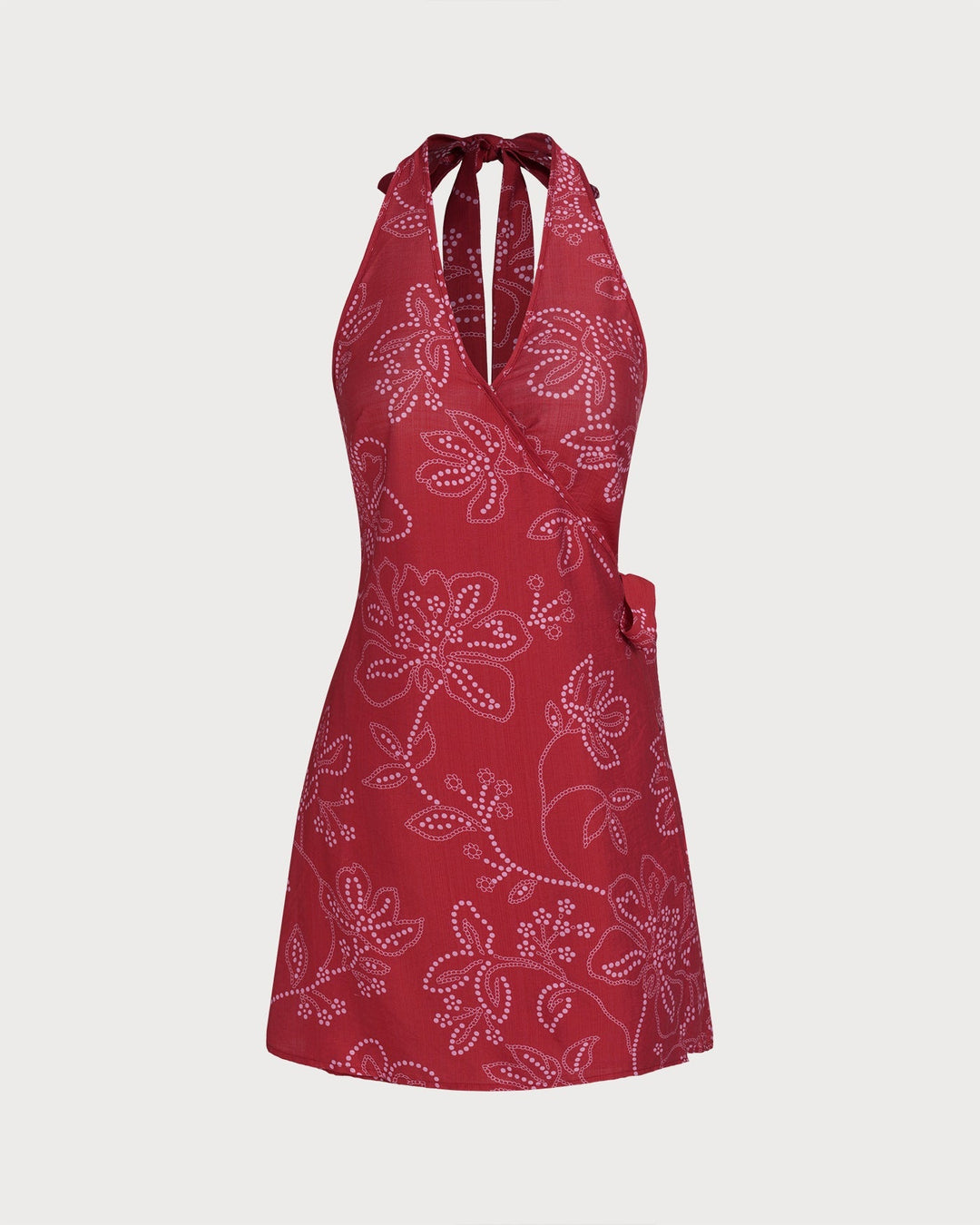 Clara & Sophia | Halter Neck Beach Dress for Women in Red