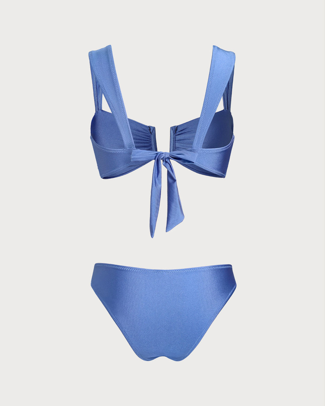Clara & Sophia | High Stretch Bikini Set for Women in Blue Triangle Design