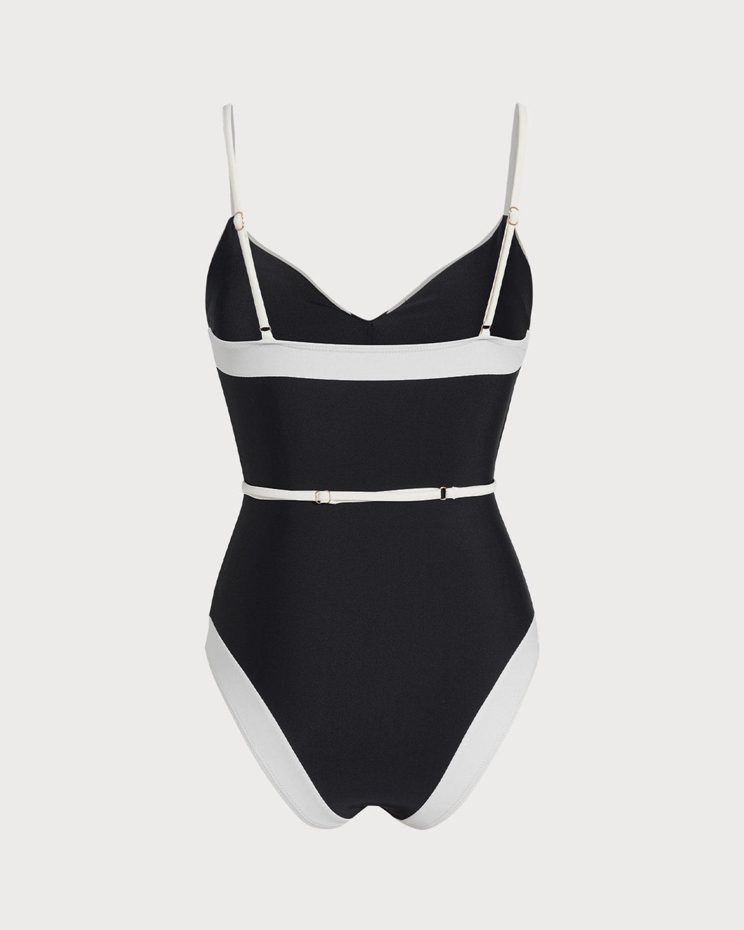 Clara & Sophia | Black V Neck One Piece Swimwear