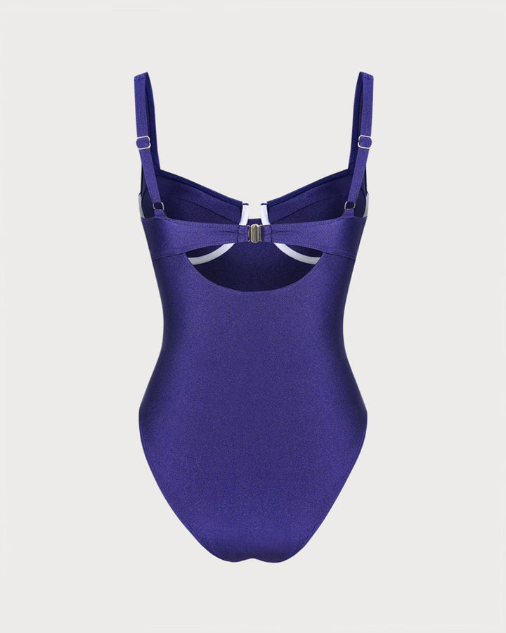 Clara & Sophia | Underwire One Piece Swimwear for Women in Navy