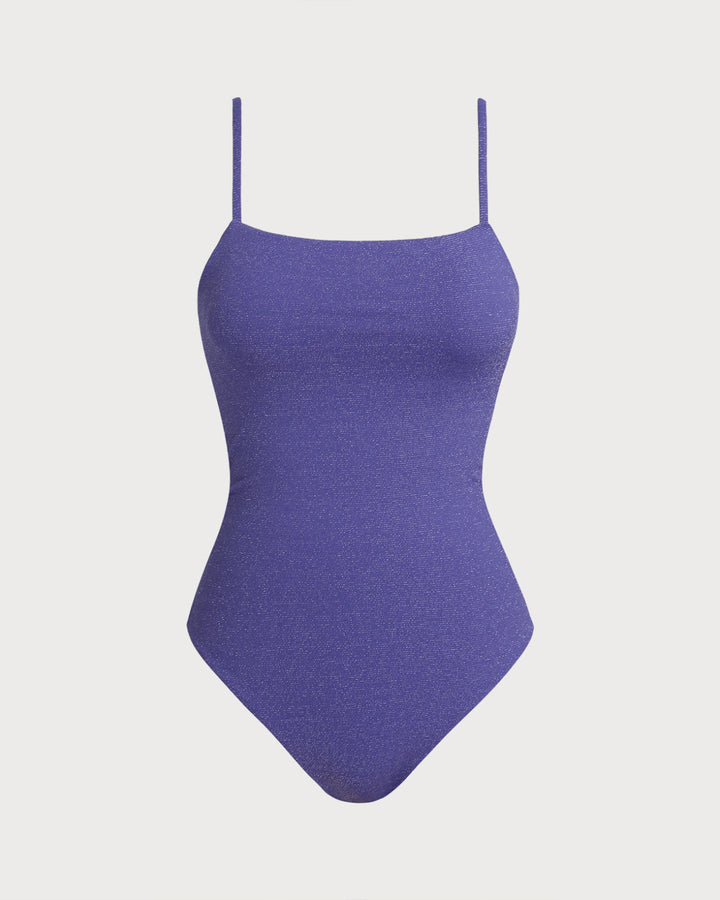 Clara & Sophia | High Stretch One Piece Swimwear for Women in Purple