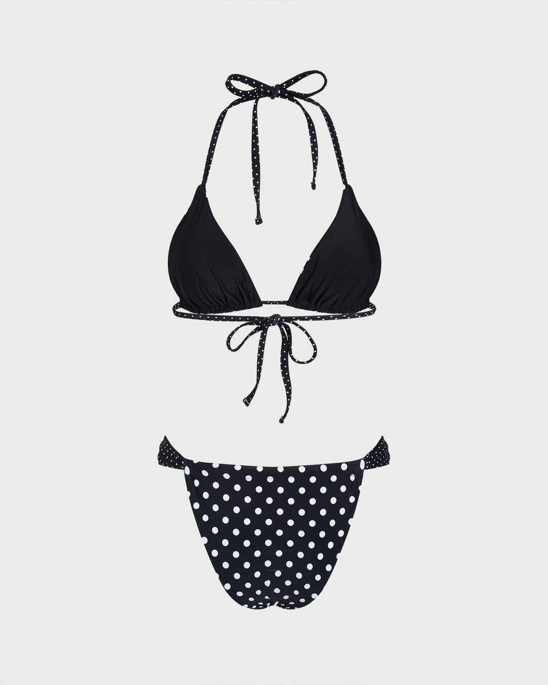 Clara & Sophia | Reversible Bikini Set for Women in Black Polka Dot