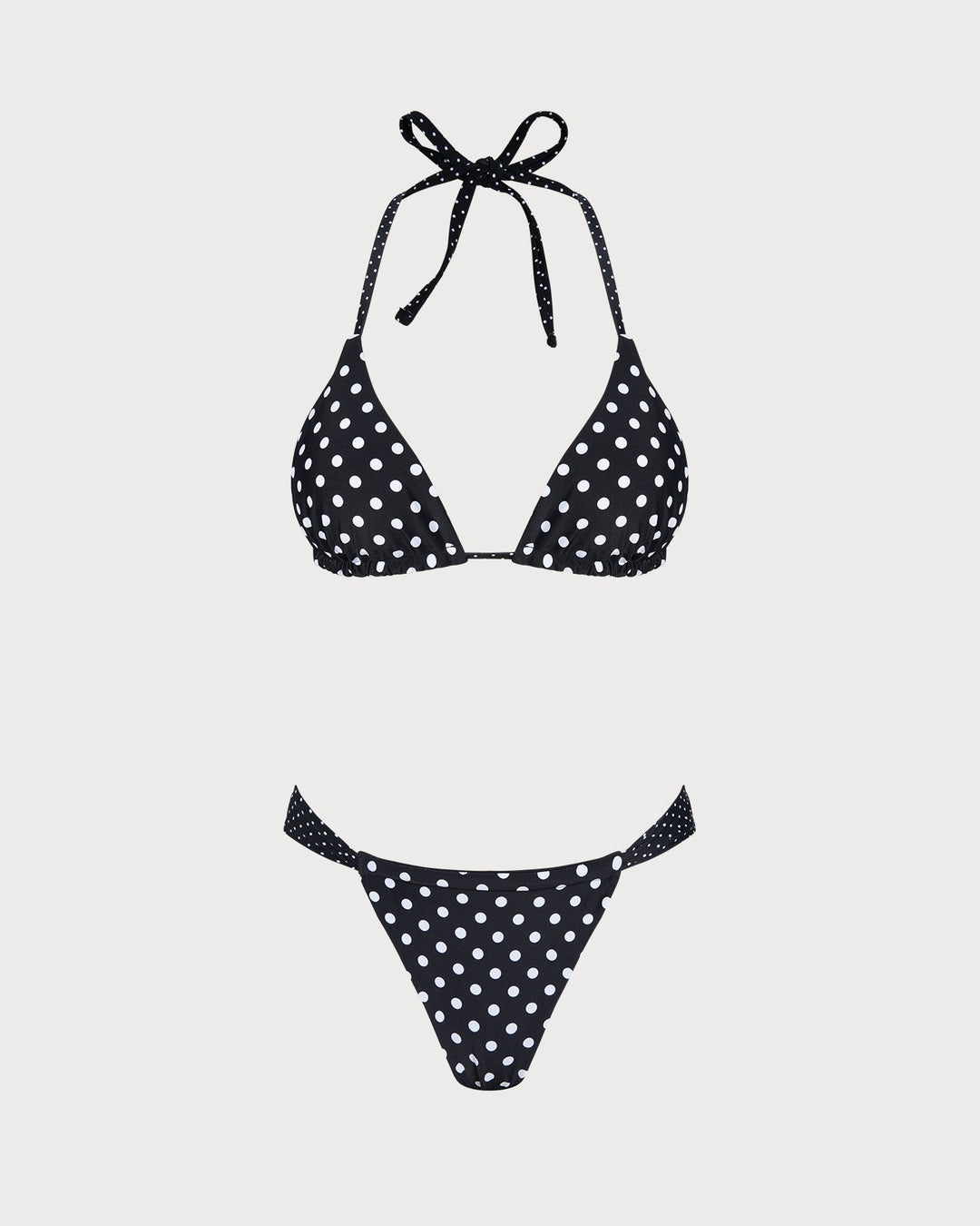 Clara & Sophia | Reversible Bikini Set for Women in Black Polka Dot