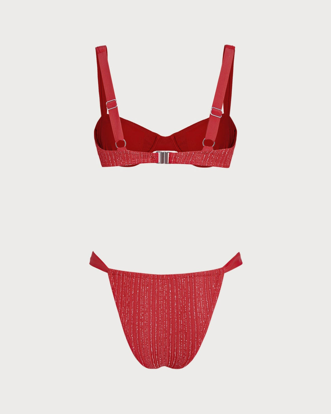 Clara & Sophia | Underwire Bikini Set for Women in Red Sequins